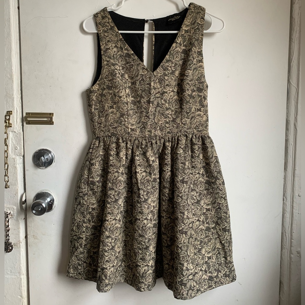 Floral Jacquard Mini Dress